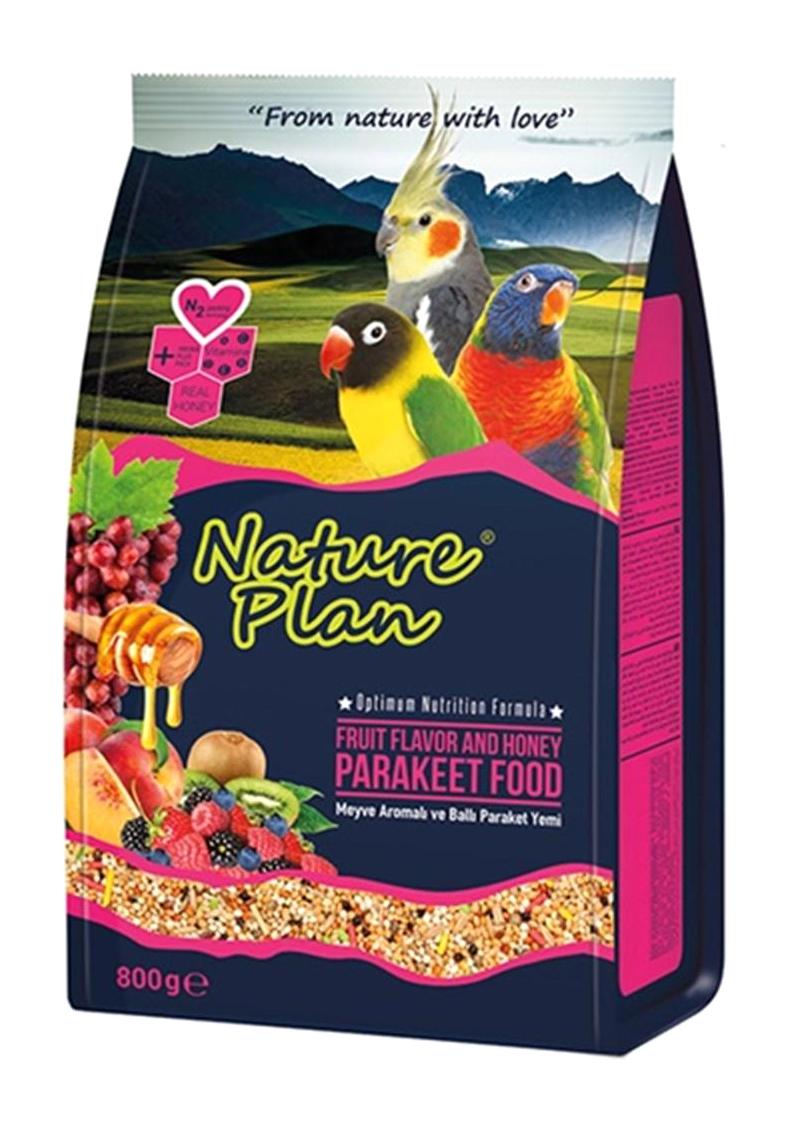 Nature Plan Kabuklu Ballı-Meyveli Vitaminli Papağan Yemi 800 gr