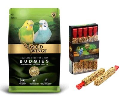 Gold Wings Premium Kabuklu Meyveli Vitaminli Yetişkin Muhabbet Kuşu Krakeri 1 kg