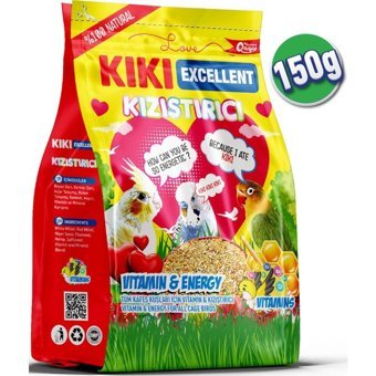 Kiki Excellent Kızıştırıcı Kabuklu Sade Vitaminli Kuş Yemi 150 gr