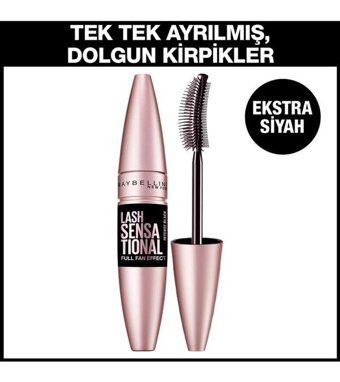Maybelline New York Master Ink Mat Siyah Fırça Likit Eyeliner + Maybelline Lash Sensational Ekstra Black Maskara