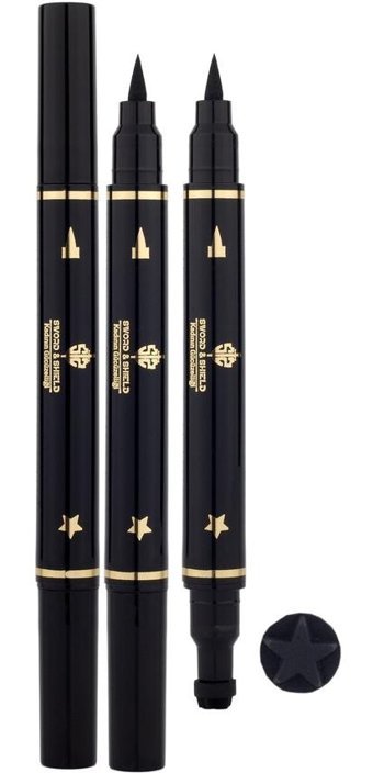 Sword & Shield Çift Taraflı Suya Dayanıklı Siyah Kalıcı İnce Uçlu Kalem Eyeliner