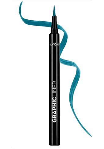 Avon Graphic Liner Mat Mavi İnce Uçlu Keçe Likit Eyeliner