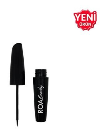 Roa Bitkisel Suya Dayanıklı Siyah İnce Uçlu Fırça Eyeliner