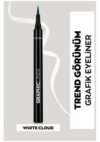 Avon Graphic Liner Mat Beyaz İnce Uçlu Keçe Likit Eyeliner