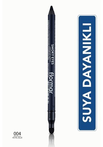 Flormar Smoky Eyes 004 Çift Taraflı Suya Dayanıklı Mat Mavi Keçe Kalem Eyeliner
