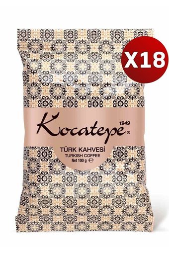 Kocatepe Sade Orta Kavrulmuş Türk Kahvesi 18x100 gr