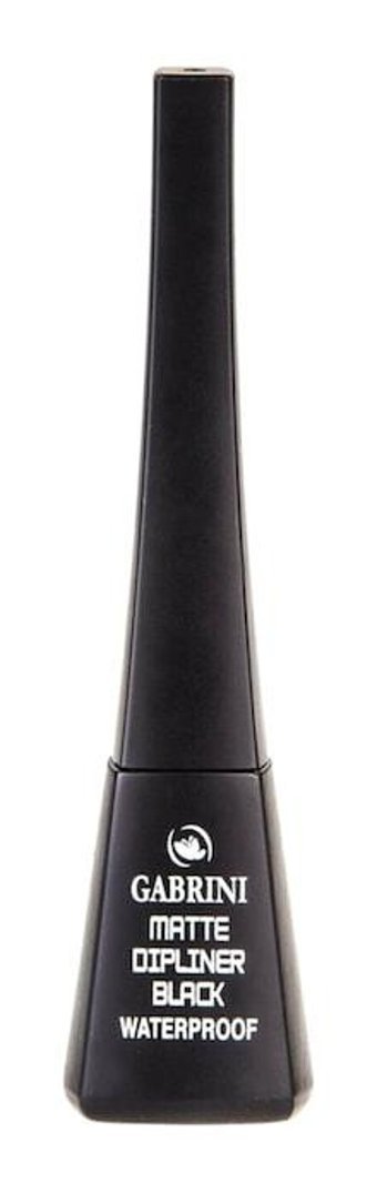 Gabrini Suya Dayanıklı Parlak Siyah İnce-Kalın Uçlu Fırça Likit Eyeliner