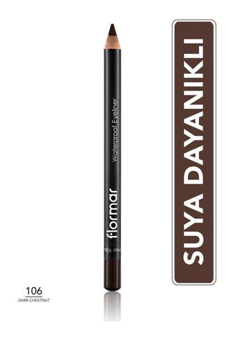 Flormar Suya Dayanıklı Mat Kahverengi İnce Uçlu Kuru Kalem Eyeliner