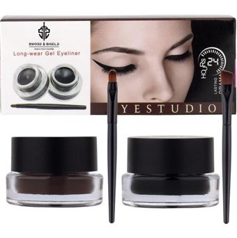 Sword & Shield Suya Dayanıklı Mat Kahverengi Kalıcı İnce-Kalın Uçlu Fırça Jel Eyeliner
