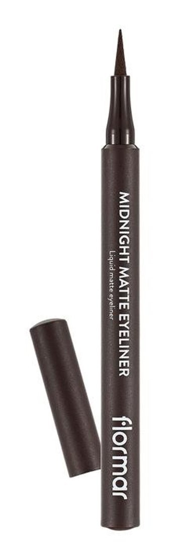 Flormar Mİdnight Suya Dayanıklı Mat Kahverengi Kalıcı Keçe Kalem-Likit Eyeliner