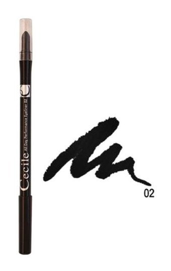 Cecile All Day Performance 02 Suya Dayanıklı Mat Siyah Kalıcı Kalın Uçlu Keçe Kalem Eyeliner