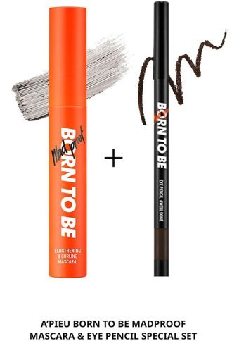 Missha A'pıeu Born To Be Suya Dayanıklı Kahverengi-Siyah Fırça - Keçe Jel-Kalem Eyeliner