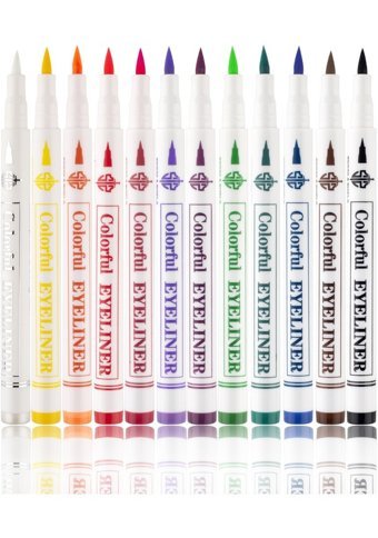 Sword & Shield Suya Dayanıklı Parlak Çok Renkli Keçe Likit Eyeliner