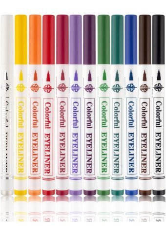 Sword & Shield Suya Dayanıklı Parlak Çok Renkli Keçe Likit Eyeliner