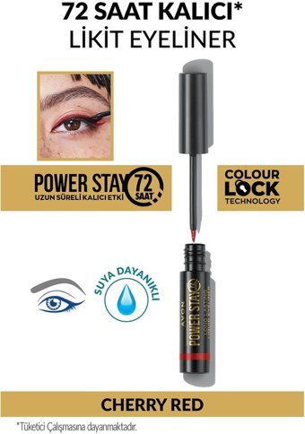 Avon Power Stay Suya Dayanıklı Kırmızı Kalıcı İnce Uçlu Likit Eyeliner