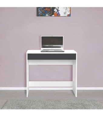 Adore Mobilya Vera 75x45x80 cm Yonga Levha Gövdeli Suntalam Ayaklı Beyaz Çalışma Masası