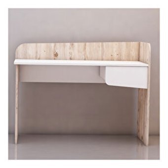 Garaj Home Çekmeceli 75x65x125 cm Suntalam Gövdeli Beyaz-Ceviz Çalışma Masası