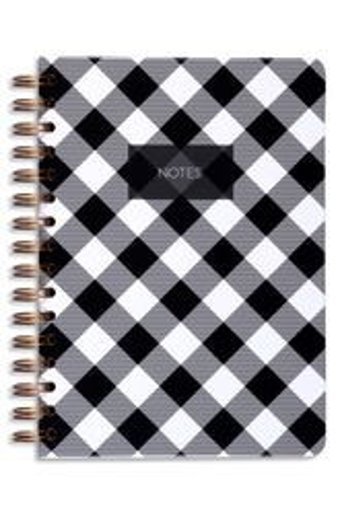 Matt Notebook Ekose A5 Çizgili Orta Boy Siyah Not Defteri