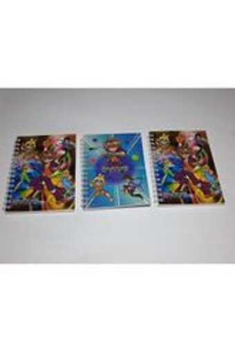 Mikro Bakugan A6 Çizgili Orta Boy Çok Renkli 3'lü Not Defteri