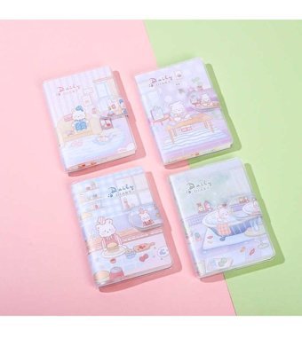 Kawaii Daily Diary A6 Çizgili Küçük Boy Çok Renkli Not Defteri