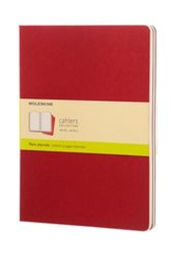 Moleskine Cahier A5 Çizgisiz Büyük Boy Kırmızı 3'lü Not Defteri