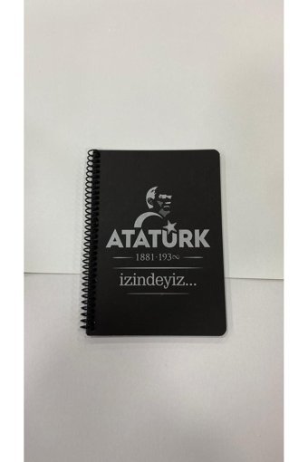 Tüftürük Atatürk A5 Çizgisiz Orta Boy Yeşil Not Defteri