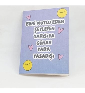 İronishop Beni Mutlu Eden A6 Çizgisiz Küçük Boy Çok Renkli Not Defteri