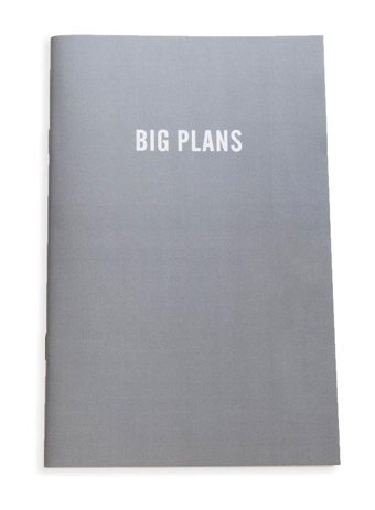 Prep Big Plans A5 Çizgisiz Orta Boy Gri Not Defteri