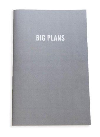 Prep Big Plans A5 Çizgisiz Orta Boy Gri Not Defteri