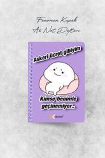 Dortel A6 Kareli Küçük Boy Mor Not Defteri