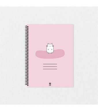 Tabby Design Sevimli Kedi A5 Çizgisiz Küçük Boy Çok Renkli Not Defteri