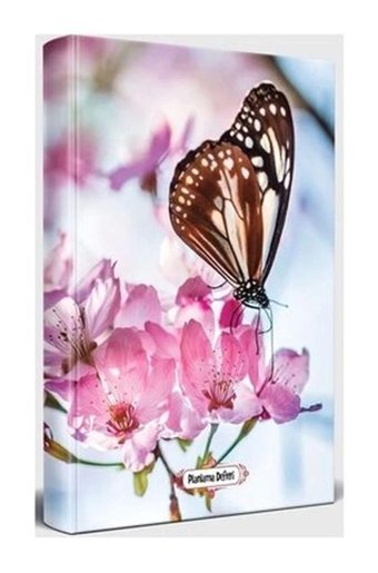 Fom Kitap Yayınları Kelebek A3 Çizgili Orta Boy Pembe Not Defteri