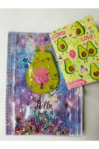 Cuaderno Avokadolu A5 Çizgisiz Spiralli Çok Renkli Set Not Defteri