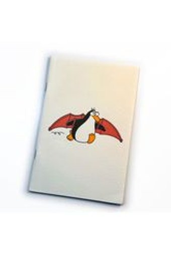 Süper Penguen A5 Çizgili Orta Boy Beyaz Not Defteri
