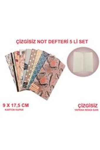 Abc A6 Çizgisiz Düz Küçük Boy Çok Renkli Set Not Defteri