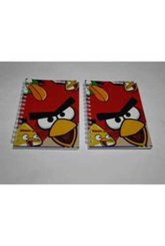Mikro Angry Birds A6 Çizgili Orta Boy Çok Renkli 2'li Not Defteri