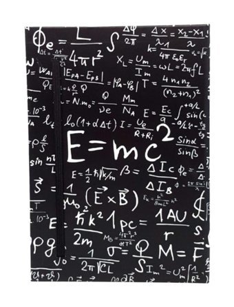 Kuzgunshop Albert Einstein A5 Çizgisiz Orta Boy Siyah Not Defteri