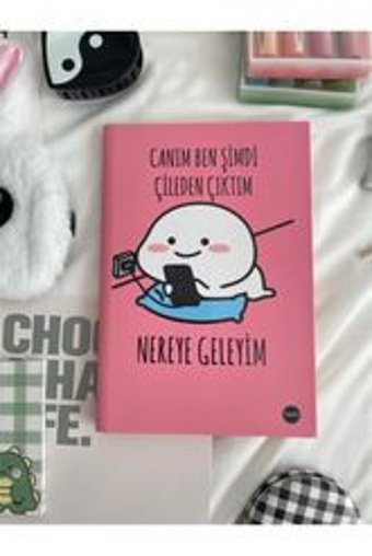 Planet Butik Canım Ben Şimdi Çileden Çıktım A5 Çizgisiz Büyük Boy Çok Renkli Not Defteri