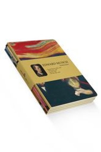 Retronote Edward Munch A5 Çizgisiz Düz Orta Boy Çok Renkli 4'lü Set Not Defteri