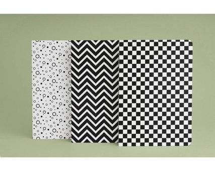 Daystore Dama A5 Çizgili Düz Orta Boy Çok Renkli 3'lü Set Not Defteri