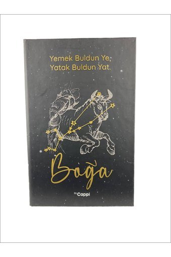 By Cappi Burç A5 Çizgili Orta Boy Siyah Not Defteri