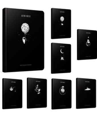 Gıpta Astro Notes A4 Noktalı Orta Boy Siyah Not Defteri