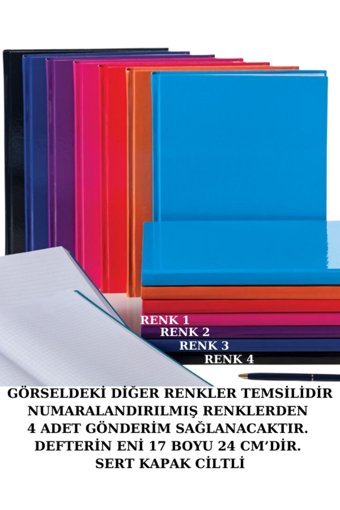 Bayındır Renk Kuşağı B5 Kareli Orta Boy Çok Renkli Not Defteri