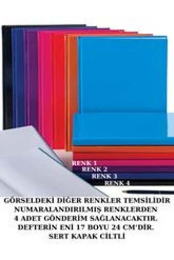 Bayındır Renk Kuşağı B5 Kareli Orta Boy Çok Renkli Not Defteri