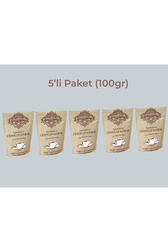 Kurukahveci Erdoğan Kıvrak Sade Orta Kavrulmuş Türk Kahvesi 5x100 gr