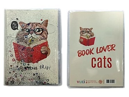 Vuki Kedi Temalı A5 Çizgisiz Orta Boy Bej Not Defteri