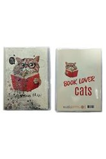Vuki Kedi Temalı A5 Çizgisiz Orta Boy Bej Not Defteri