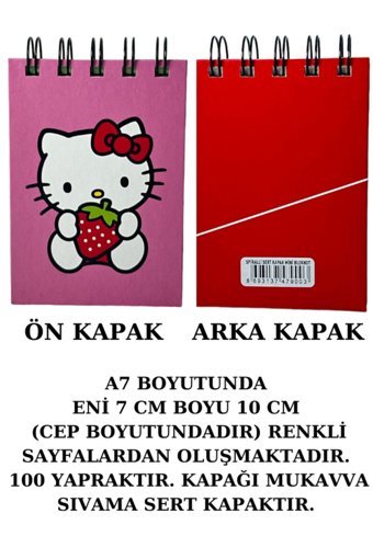 Damla A7 Renkli Küçük Boy Çok Renkli Not Defteri