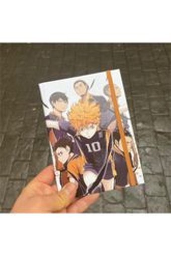 Köstebek Anime Haikyuu Brooch Badge A5 Çizgisiz Orta Boy Turuncu Not Defteri