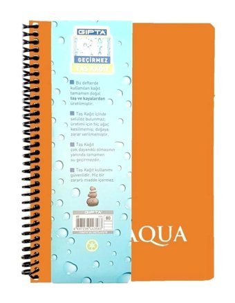 Gıpta Aqua Neon A5 Çizgili Orta Boy Turuncu Not Defteri